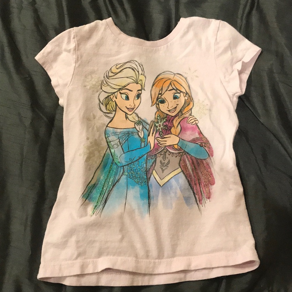 Disney Store Authentic Frozen Shirt. Light pink
